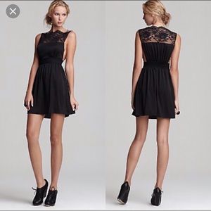 Free people lace boatneck mini